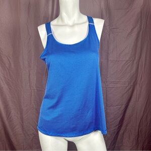 Athletic Works Women’s Racerback Workout Tank Blue Reflective Gym Yoga S
